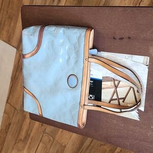Coach Blue and Tan Women's Bag